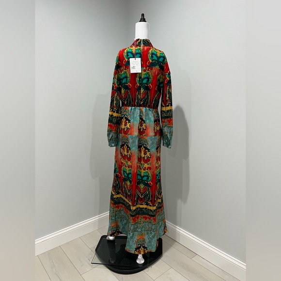 $870 STELLA JEAN  STELLA JEAN Printed Maxi Dress size44/us8 - Picture 9 of 10